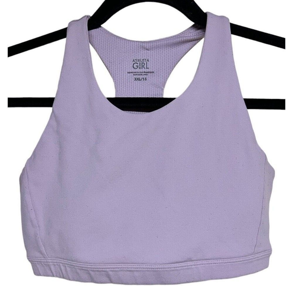 Athleta Girl Speed Racer Sports Bra Girls Solid Purple Size XXL‎